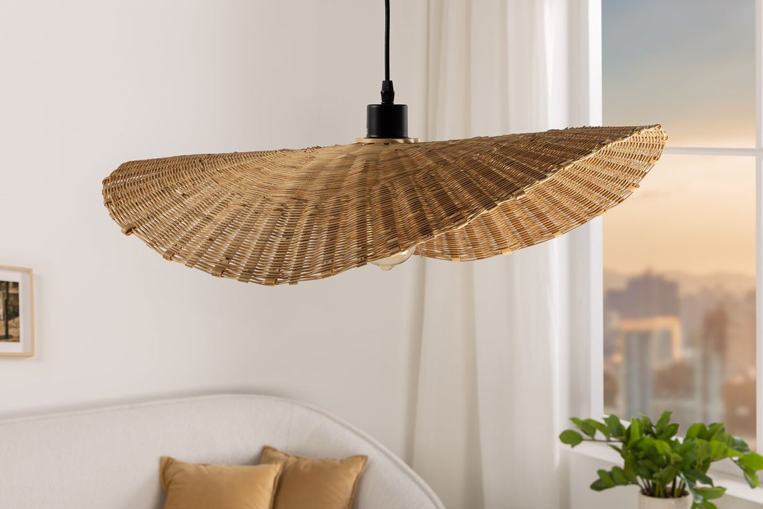 Lampe suspendue ORGANIC LIVING 70cm bambou naturel - 44519