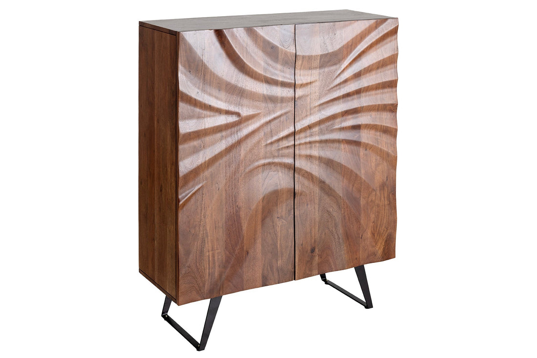 Buffet haut HURRICANE 120cm 3D bois d'acacia marron - 44408
