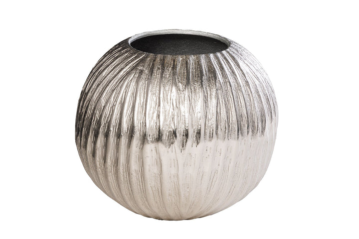 Vase ELEGANCE 20cm avec marteau effet marteau argent - 44841
