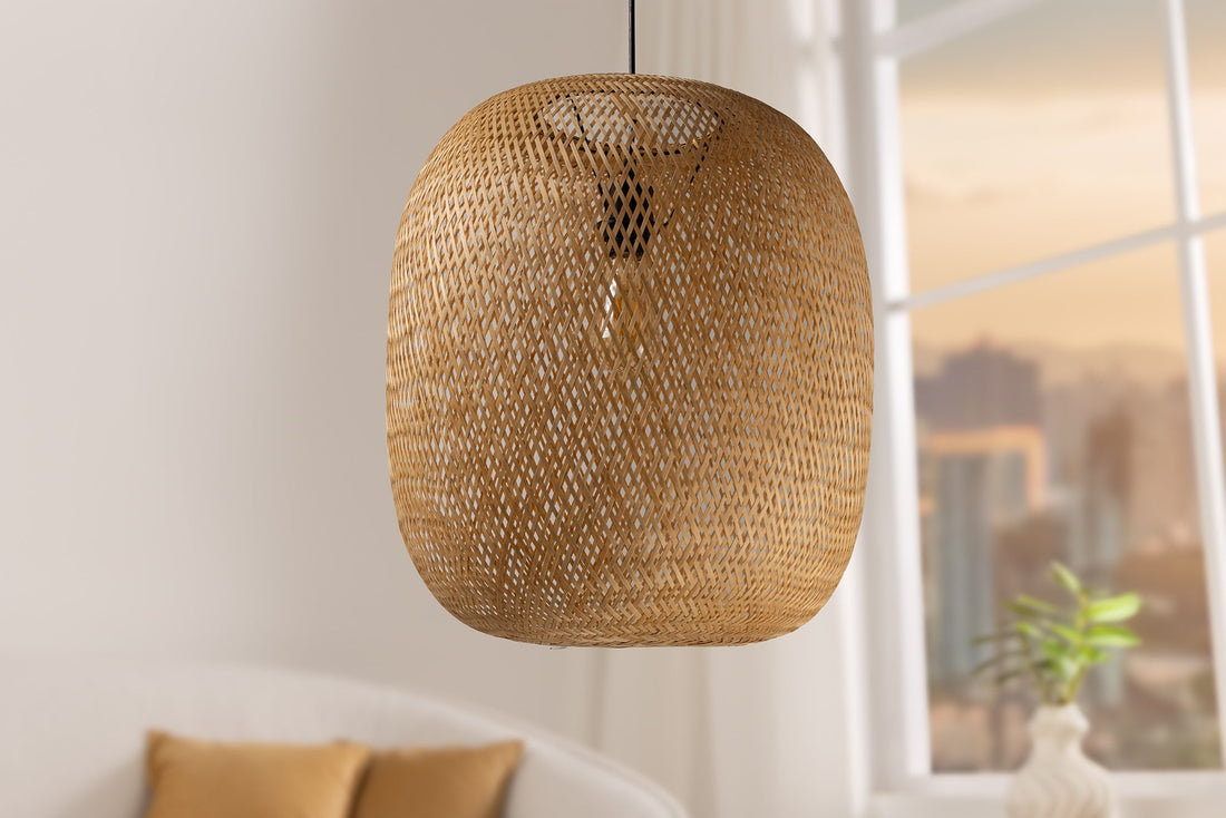 Lampe suspendue ORGANIC LIVING 50cm bambou naturel - 40591