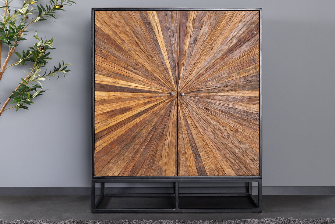 Buffet haut BARRACUDA 120 cm en manguier et teck marron - 44989