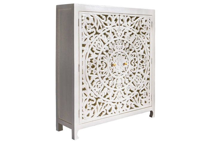 Buffet haut MARRAKECH 140cm en manguier blanc - 43866