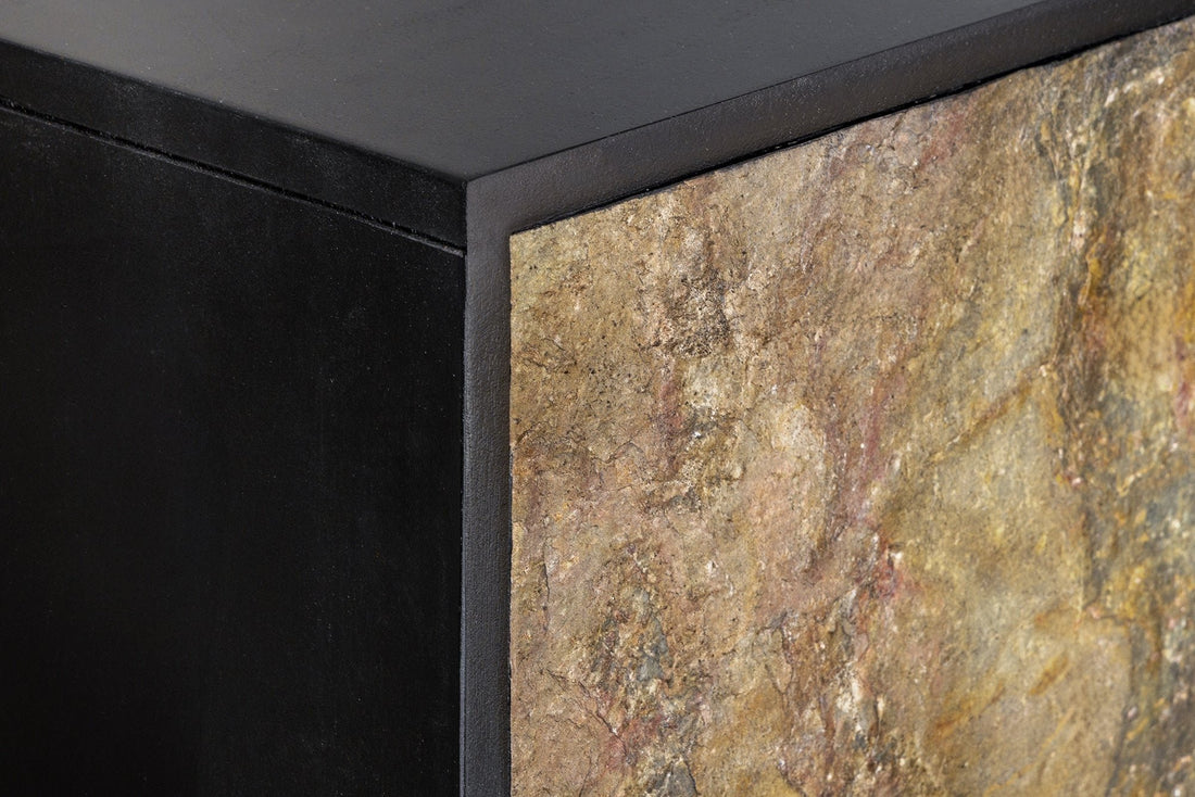 Buffet MONTAIN SOUL 120cm acacia aspect pierre naturelle noir naturel - 44340
