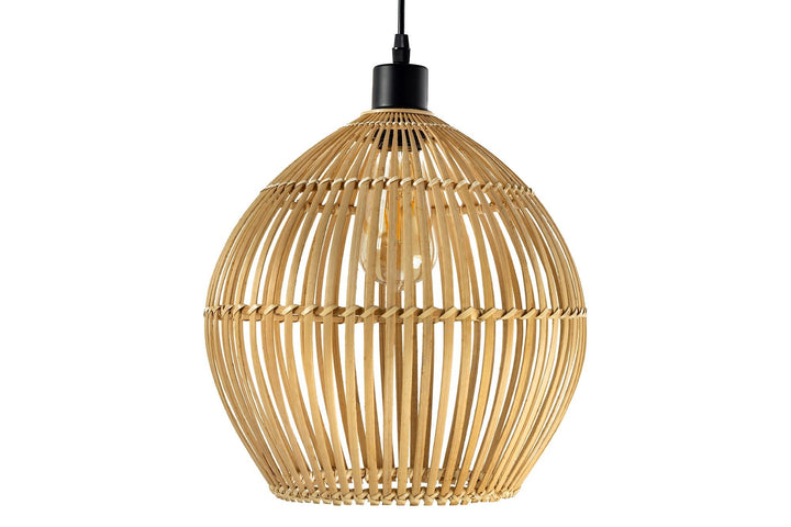 Lampe suspendue ORGANIC LIVING 30cm bambou naturel - 40584