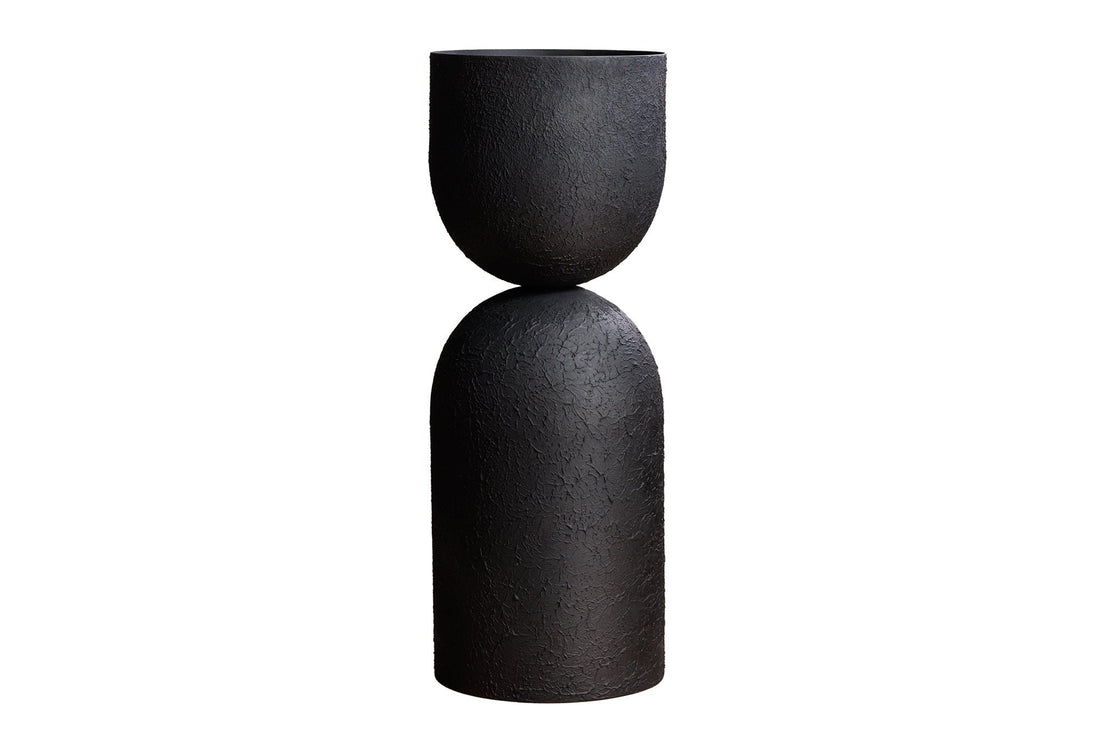 Vase SANDGLASS L 55cm fer noir - 44871