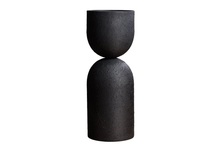 Vase SANDGLASS L 55cm fer noir - 44871