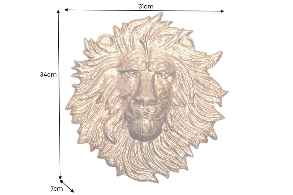 Décoration murale FAUNE LION 35cm or - 43954