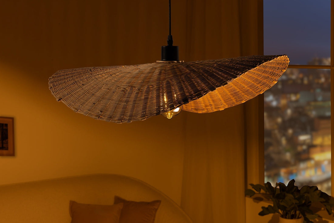 Lampe suspendue ORGANIC LIVING 70cm bambou naturel - 44519
