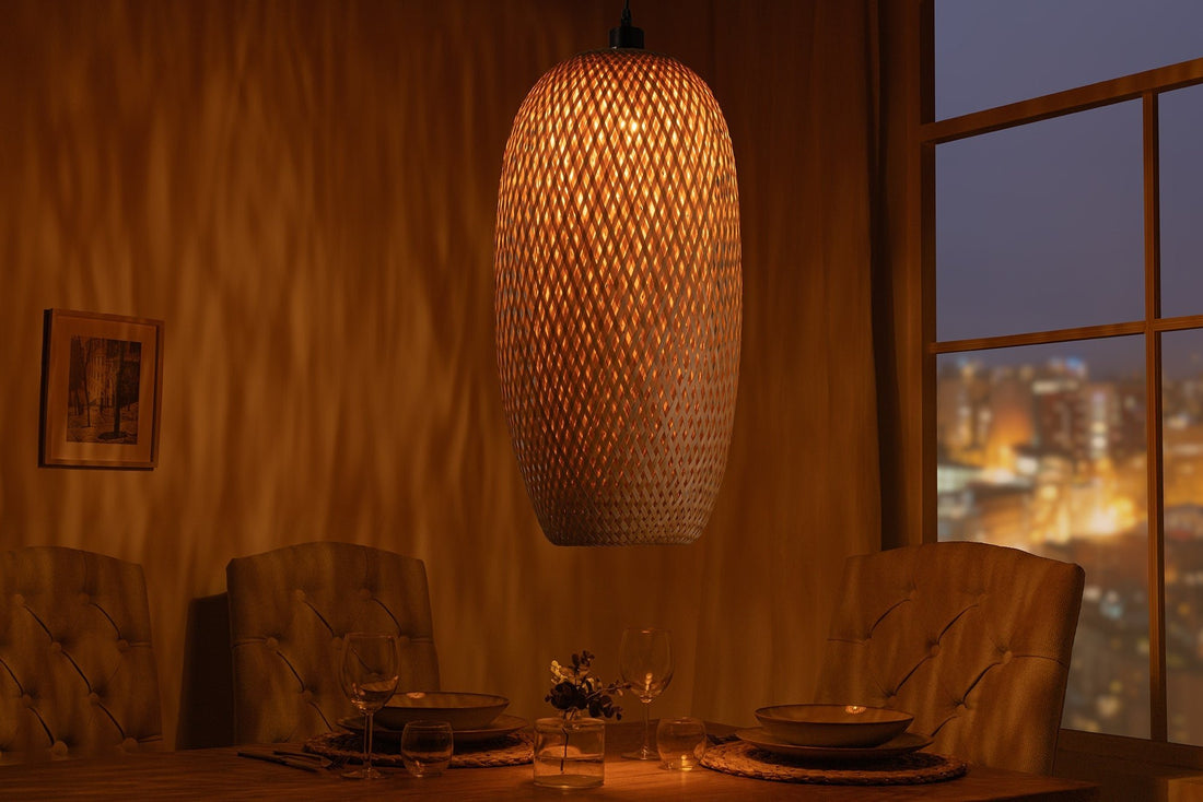 Lampe suspendue ORGANIC LIVING 60cm bambou naturel - 40579