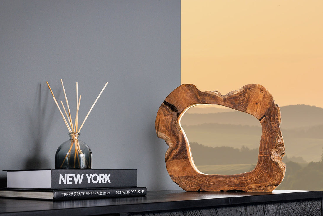 Lampe de table ORGANIC ARTWORK 45cm bandes LED naturel - 44684