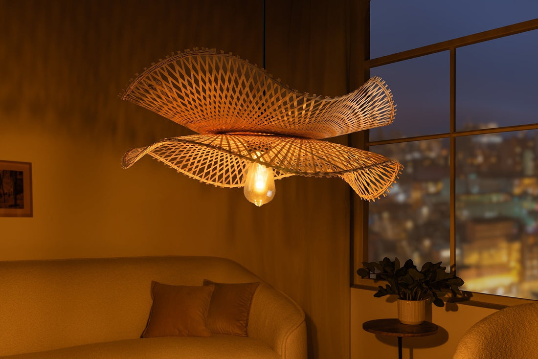 Lampe suspendue ORGANIC LIVING 70cm bambou naturel - 44523