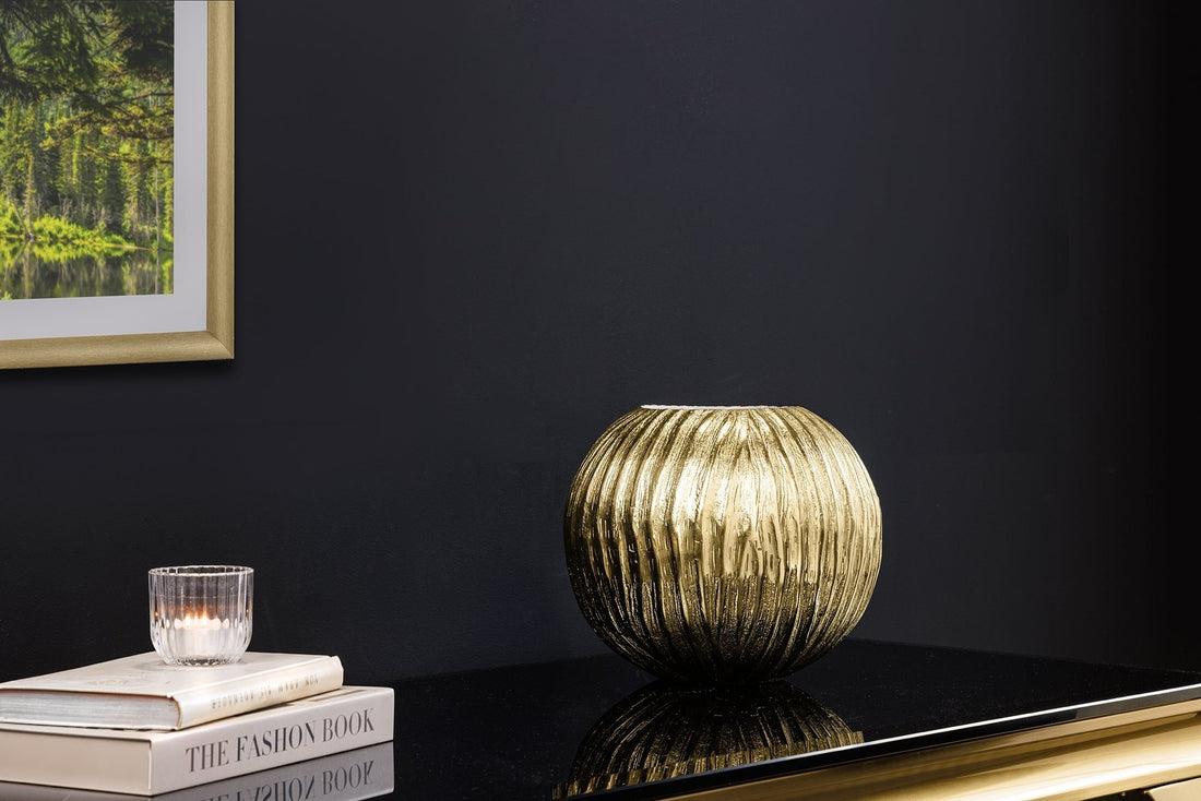 Vase ELEGANCE 20cm avec marteau effet marteau or antique - 44840