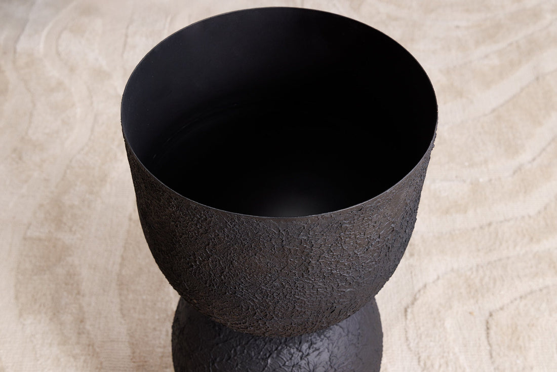 Vase SANDGLASS L 55cm fer noir - 44871