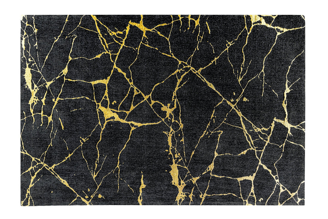 Tapis MARBLE 160x240cm or noir - 43724