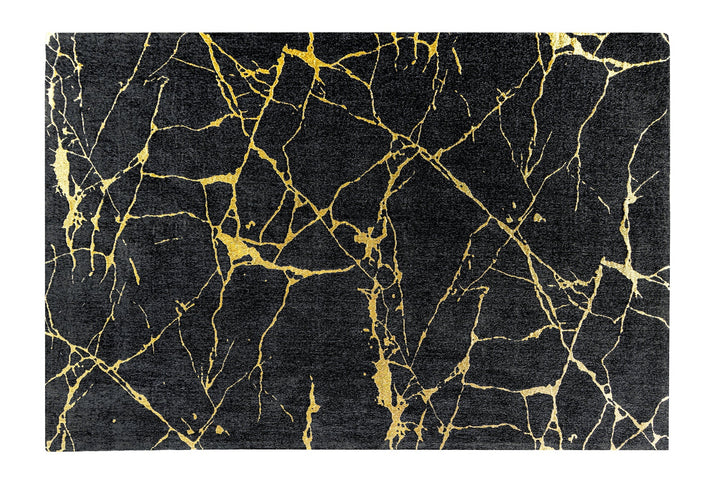 Tapis MARBLE 160x240cm or noir - 43724