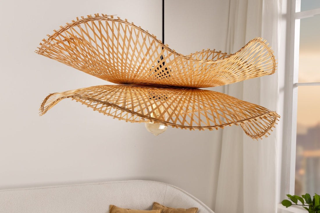 Lampe suspendue ORGANIC LIVING 70cm bambou naturel - 44523