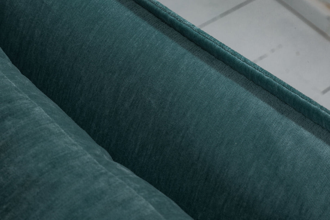 Invicta Interior Grand canapé 3 places HEAVEN Sarcelle 200cm housse de canapé amovible à ressorts en velours taupe - 3857