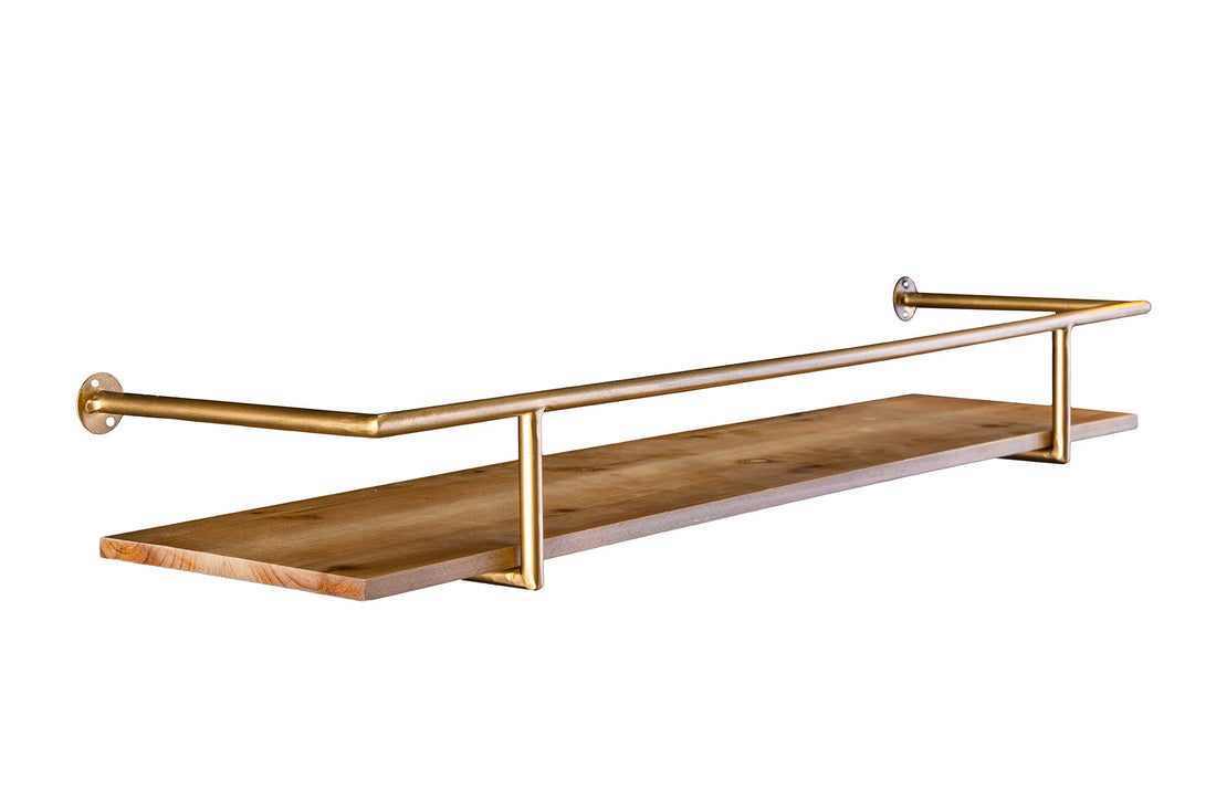 Etagère murale HERITAGE 75cm fer bois de pin naturel - 44478
