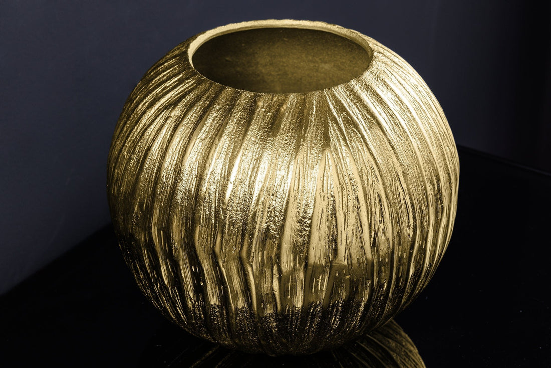 Vase ELEGANCE 20cm avec marteau effet marteau or antique - 44840