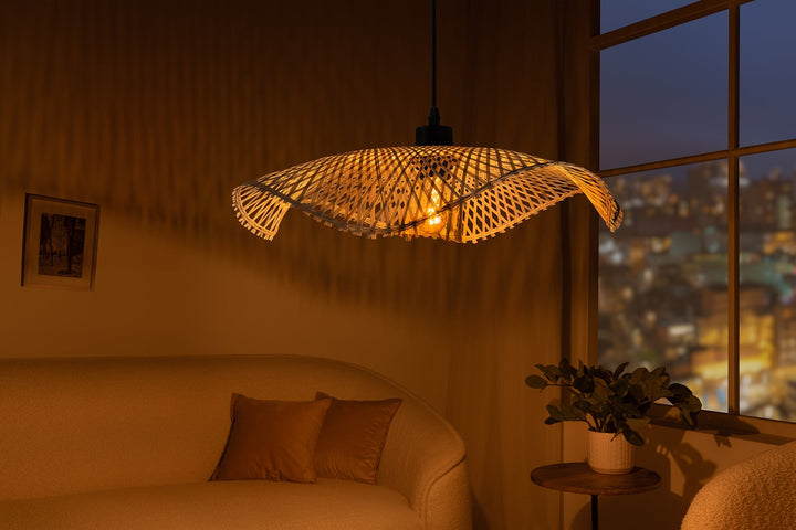 Lampe suspendue ORGANIC LIVING 70cm bambou naturel - 44521