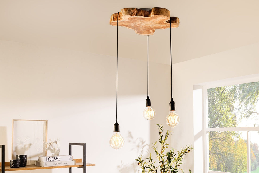 Lampe suspendue HYPNOTIC 50cm longane bois naturel - 44686