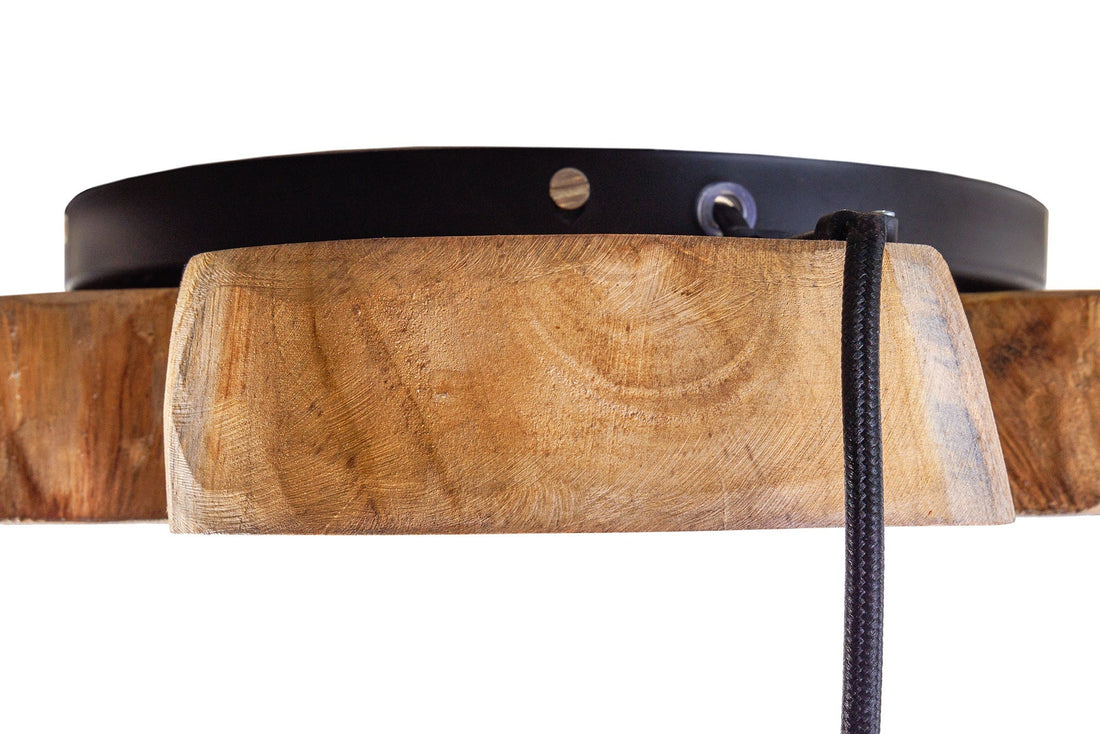 Lampe suspendue HYPNOTIC 50cm longane bois naturel - 44686