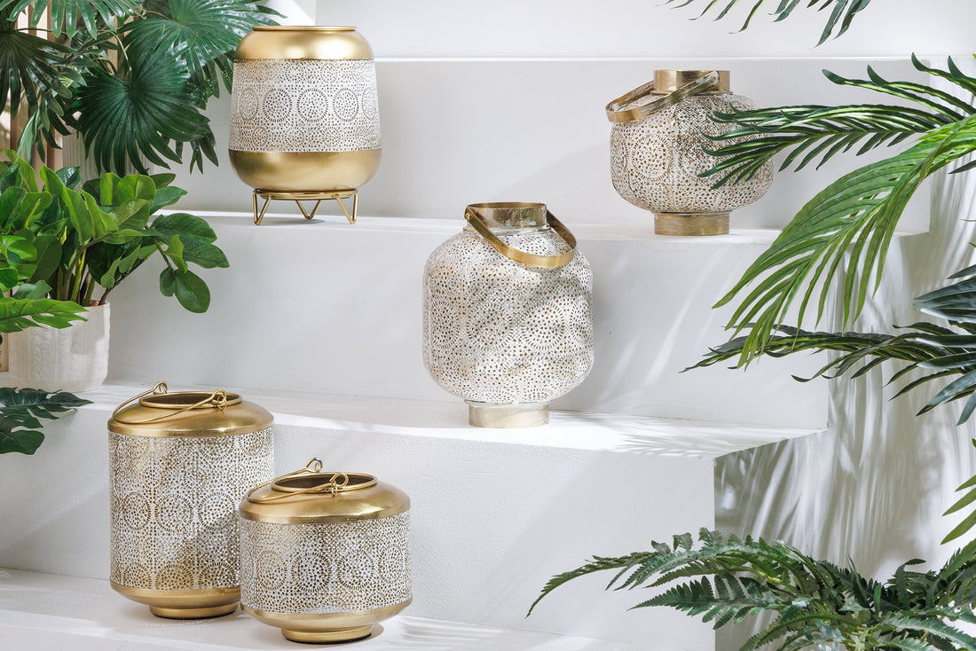 Lanterne ORIENT 25cm or antique - 43827