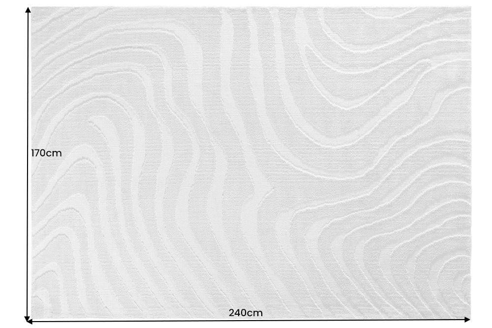 Tapis Wave 170x240cm gris - 43130