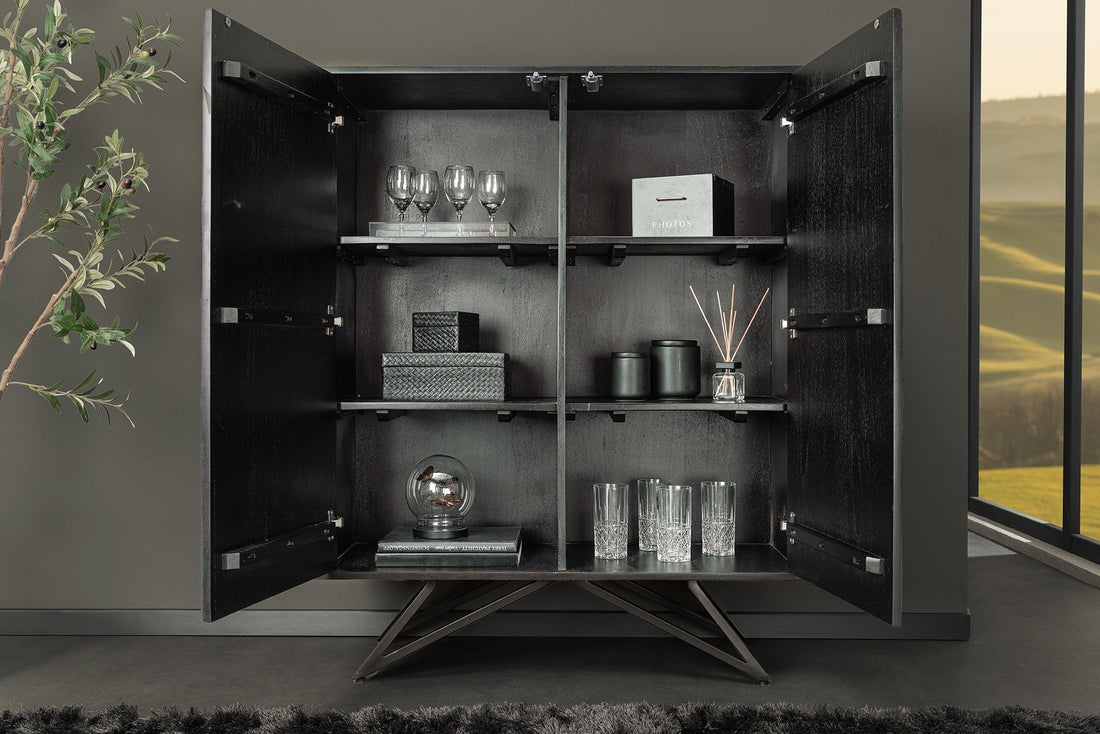 Buffet MONTAIN SOUL 120cm acacia aspect pierre naturelle noir naturel - 44340
