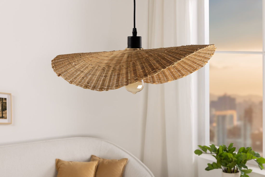 Lampe suspendue ORGANIC LIVING 50cm bambou naturel - 44518