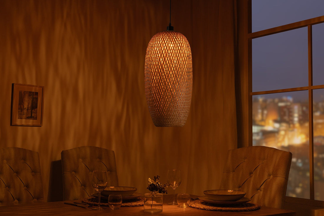 Lampe suspendue ORGANIC LIVING 40cm bambou naturel - 40585