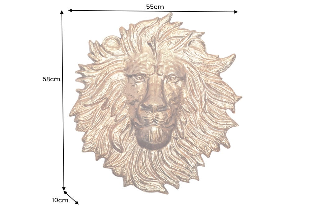 Décoration murale FAUNE LION 60cm or - 43953