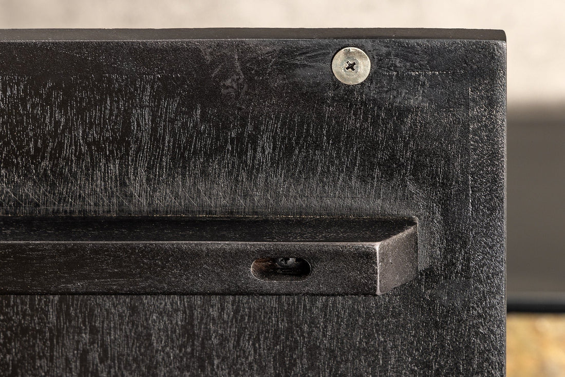 Buffet MONTAIN SOUL 120cm acacia aspect pierre naturelle noir naturel - 44340