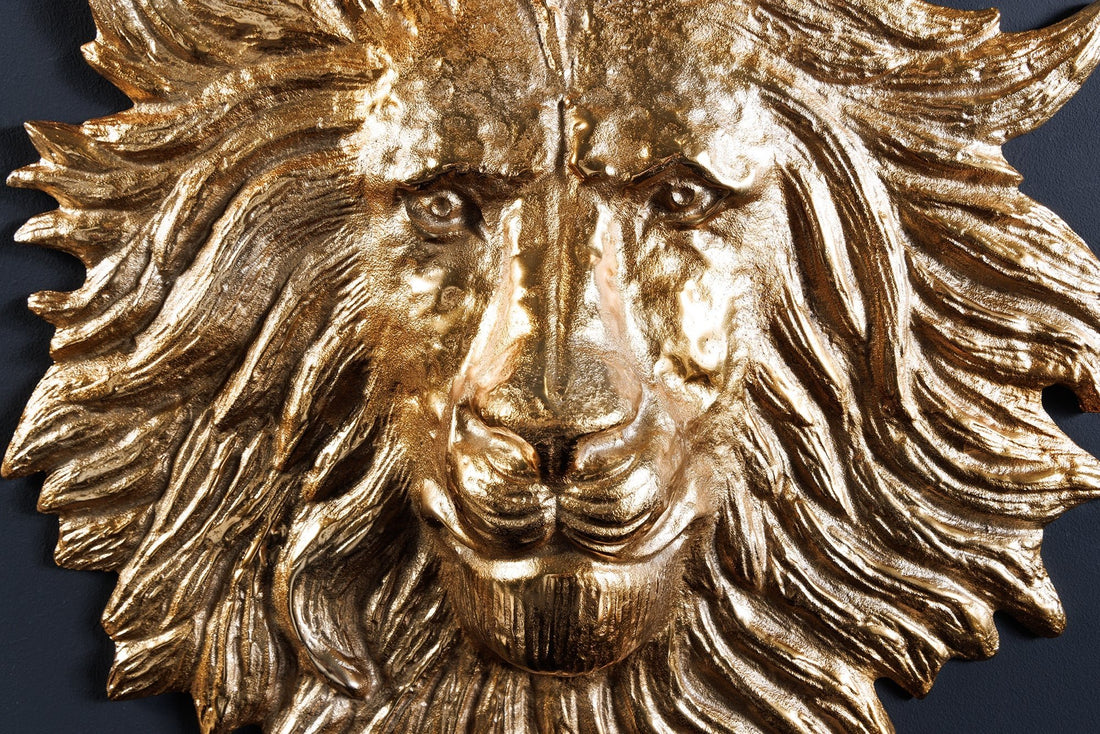 Décoration murale FAUNE LION 35cm or - 43954