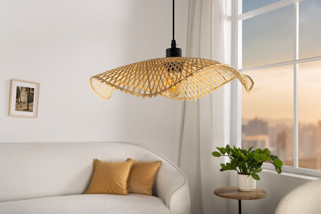 Lampe suspendue ORGANIC LIVING 70cm bambou naturel - 44521