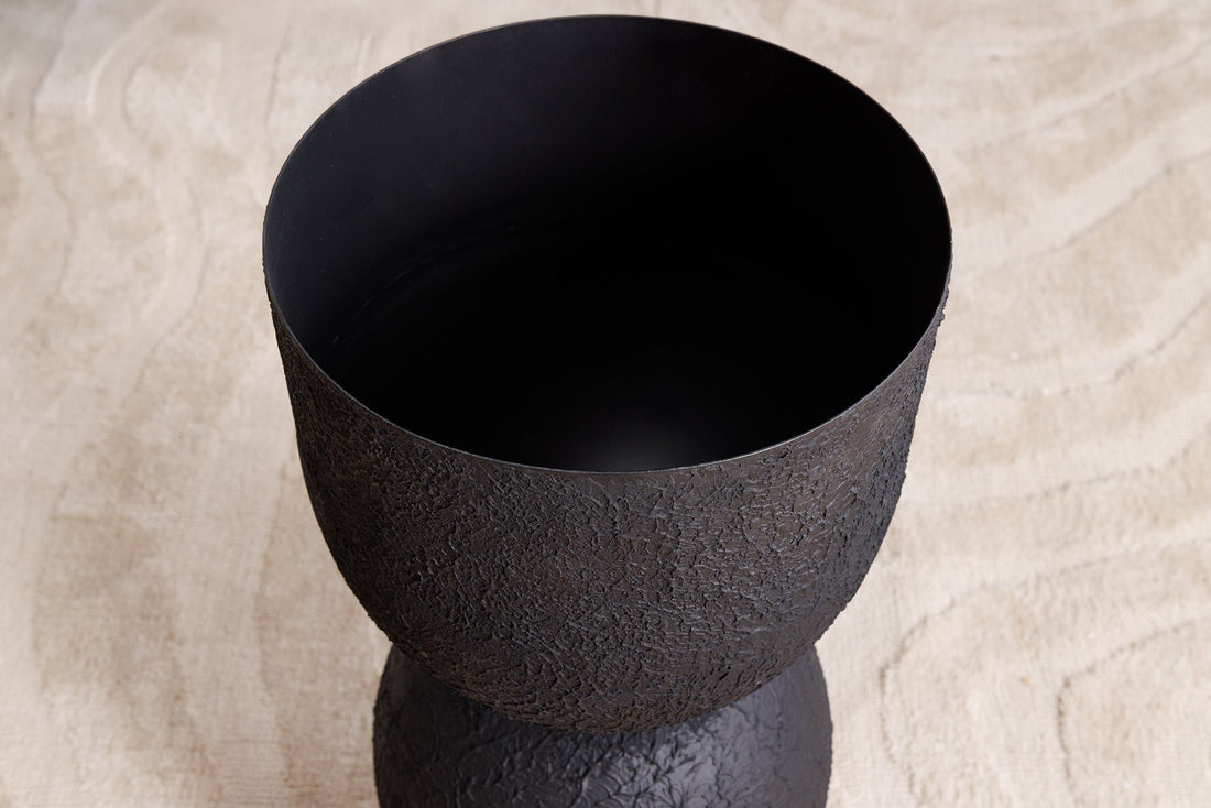 Vase SANDGLASS XL 70cm fer noir - 44869