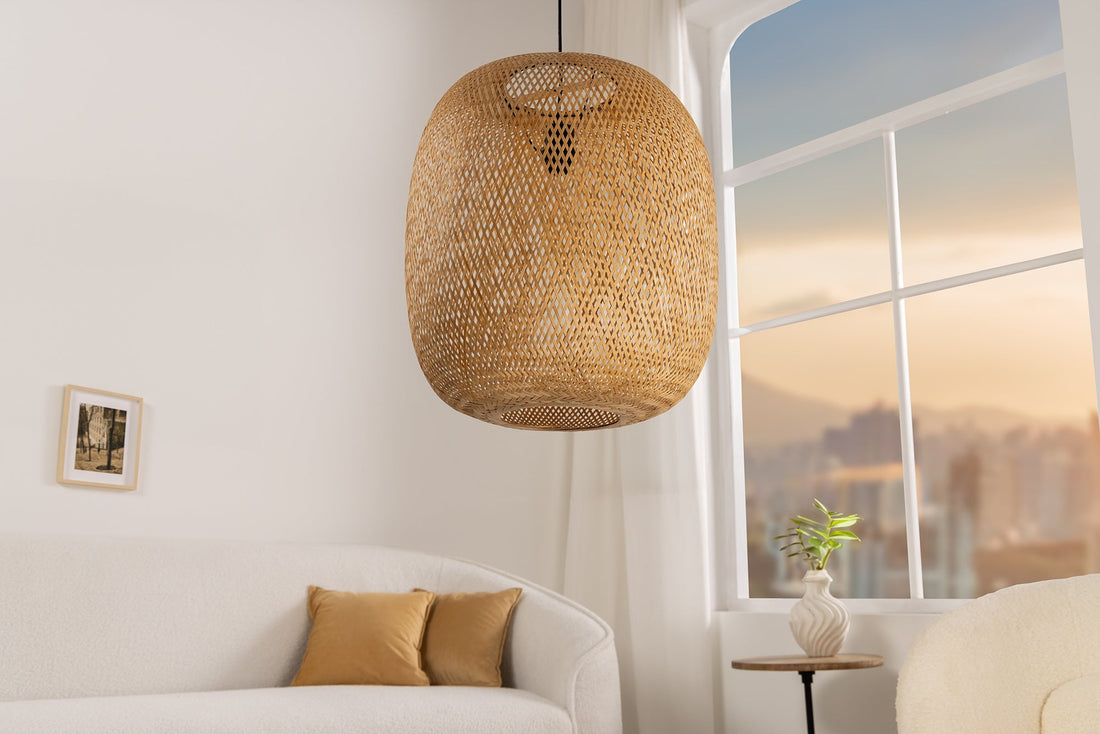 Lampe suspendue ORGANIC LIVING 50cm bambou naturel - 40591