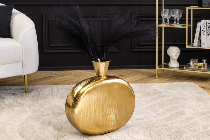 Vase ORIENT L 50cm marteau effet marteau doré - 44866