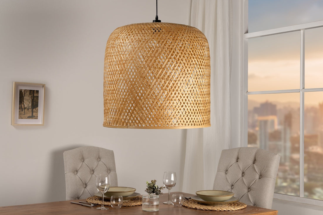 Lampe suspendue ORGANIC LIVING 55cm bambou naturel - 40583