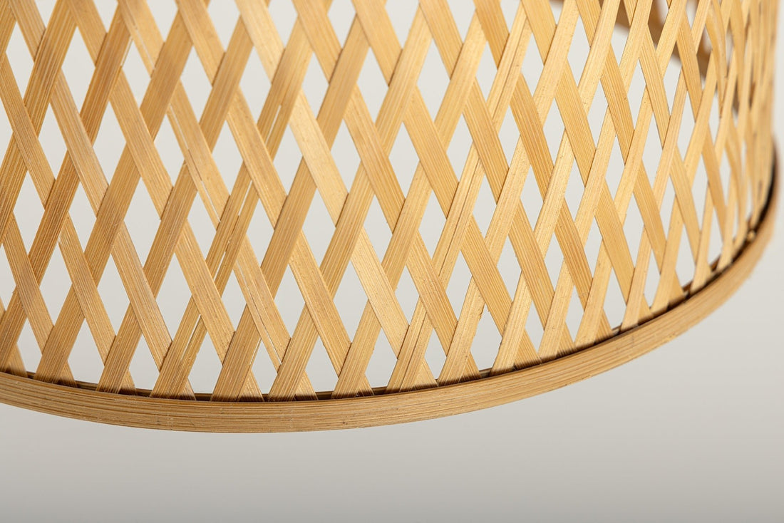 Lampe suspendue ORGANIC LIVING 25cm bambou naturel - 40582