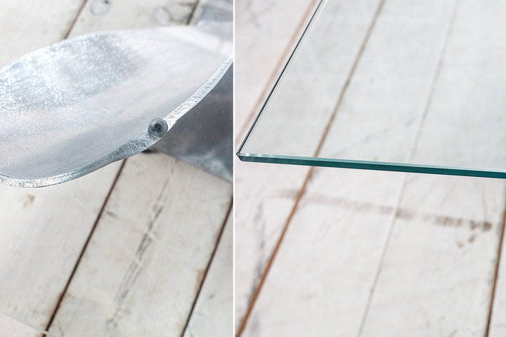 Assiette en verre 85x85cm carrée pour tables basses verre trempé 8mm