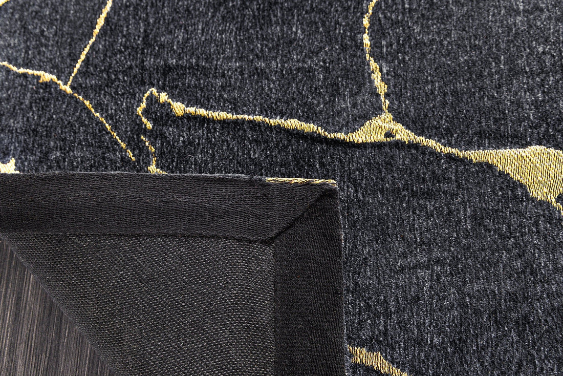 Tapis MARBLE 160x240cm or noir - 43724