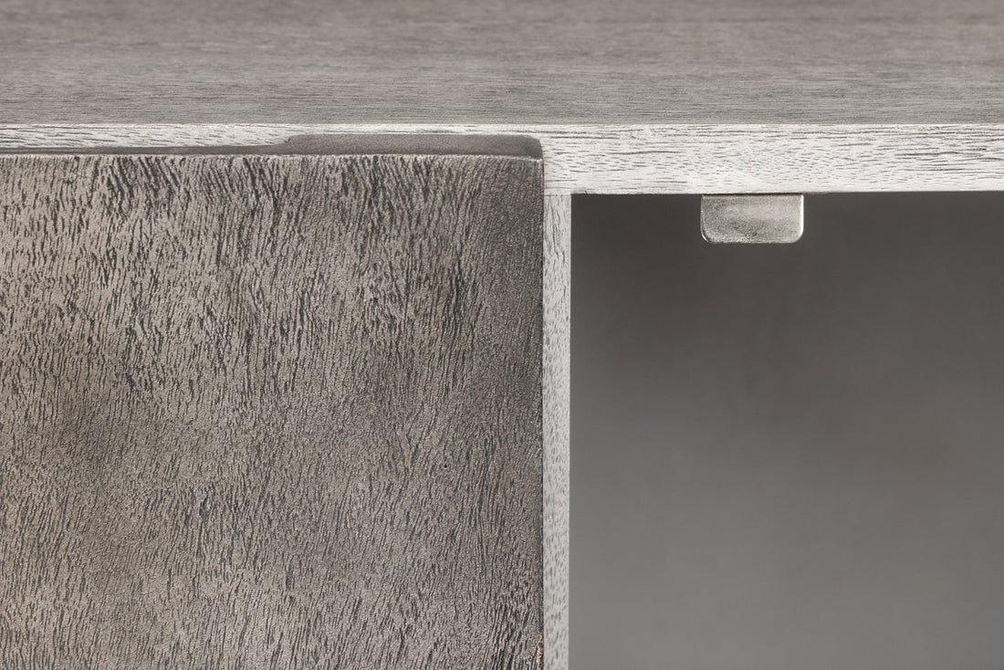 Buffet haut HURRICANE 120cm 3D bois d'acacia gris - 44445