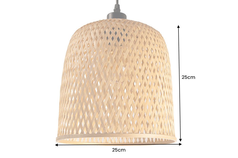 Lampe suspendue ORGANIC LIVING 25cm bambou naturel - 40582