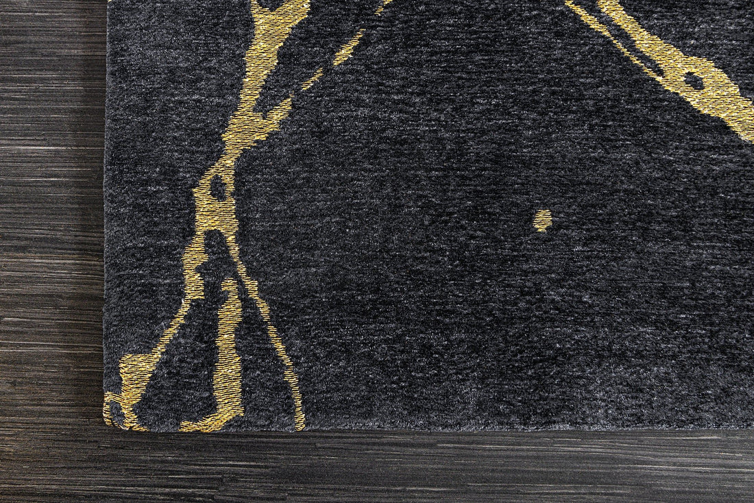 Tapis MARBLE 160x240cm or noir - 43724