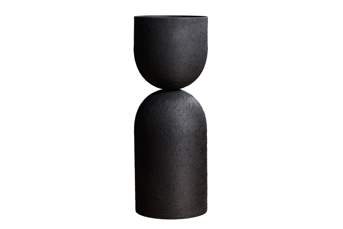 Vase SANDGLASS XL 70cm fer noir - 44869