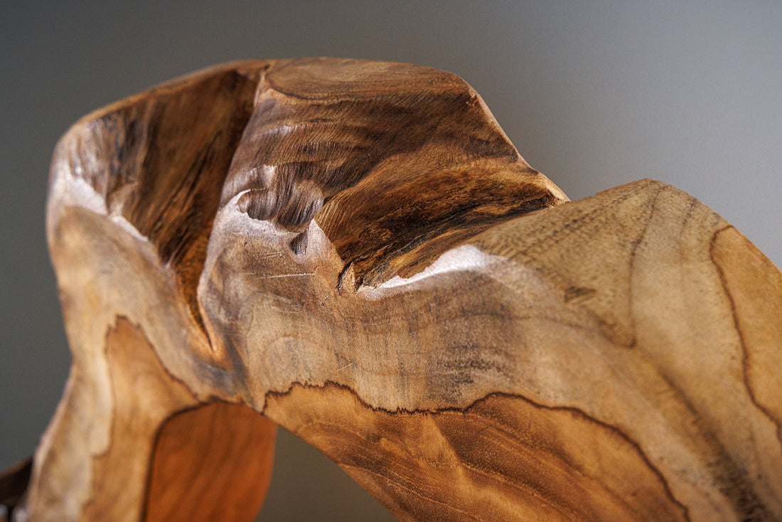 Lampe de table ORGANIC ARTWORK 55cm bois de teck naturel - 44683