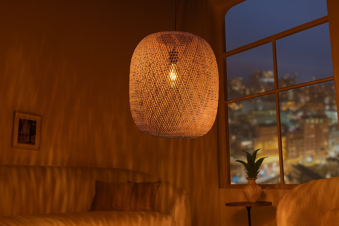 Lampe suspendue ORGANIC LIVING 50cm bambou naturel - 40591