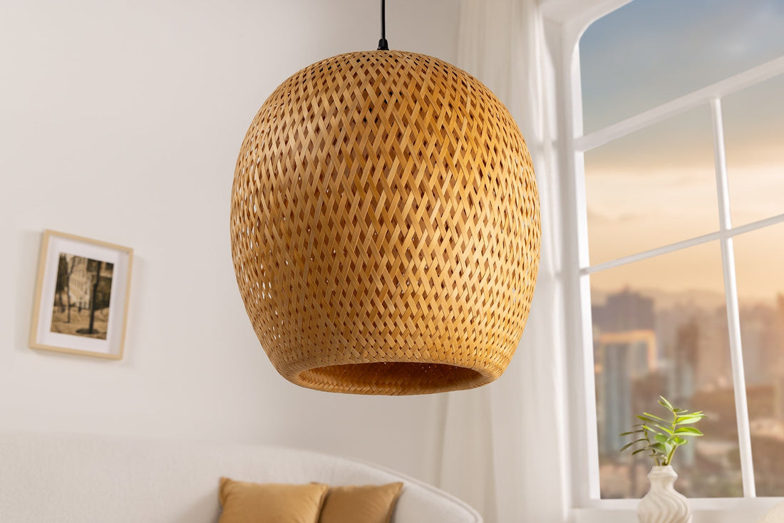 Lampe suspendue ORGANIC LIVING 35cm bambou naturel - 40578