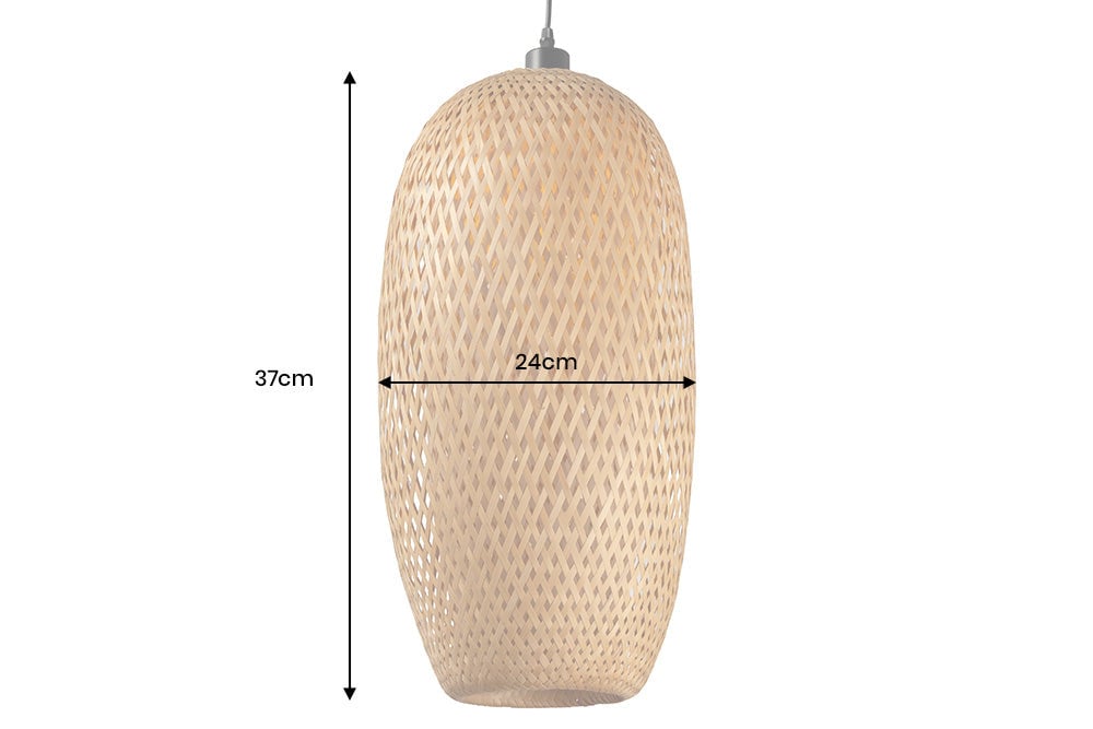 Lampe suspendue ORGANIC LIVING 40cm bambou naturel - 40585